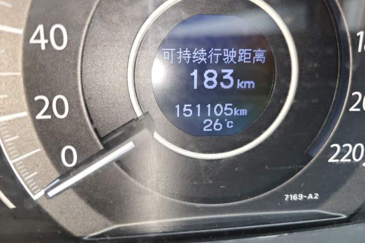 Used Honda CR-V 2012 2.0L two-wheel drive urban version Odometer Close Up