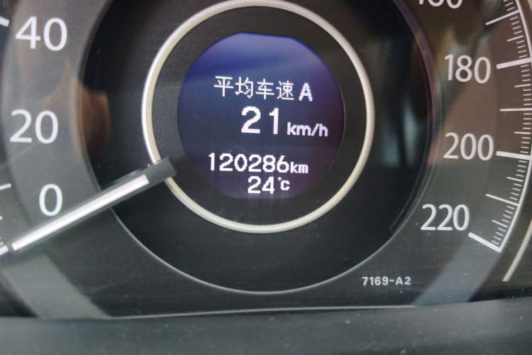 Used Honda CR-V 2012 2.4L four-wheel drive luxury version Odometer Close Up