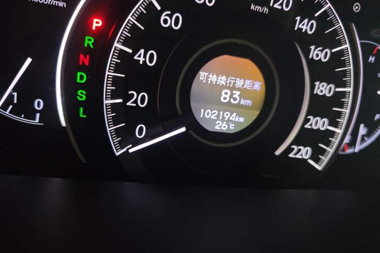 Used Honda CR-V 2015 2.4L two-wheel drive luxury version Odometer Close Up