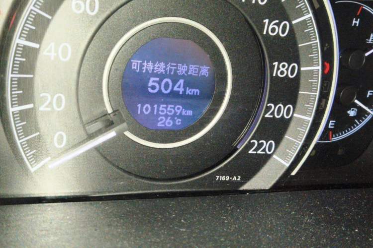 Used Honda CR-V 2015 2.4L two-wheel drive luxury version Odometer Close Up