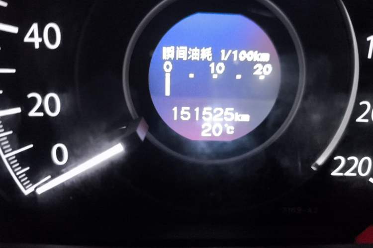 Used Honda CR-V 2015 2.4L two-wheel drive luxury version Odometer Close Up