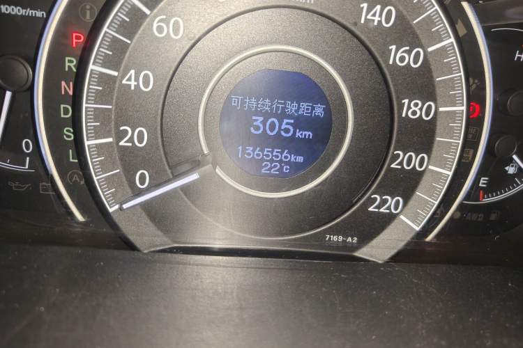 Used Honda CR-V 2015 2.4L four-wheel drive luxury version Odometer Close Up