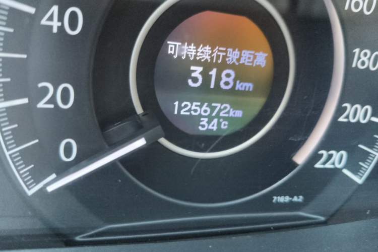 Used Honda CR-V 2015 2.4L two-wheel drive luxury version Odometer Close Up