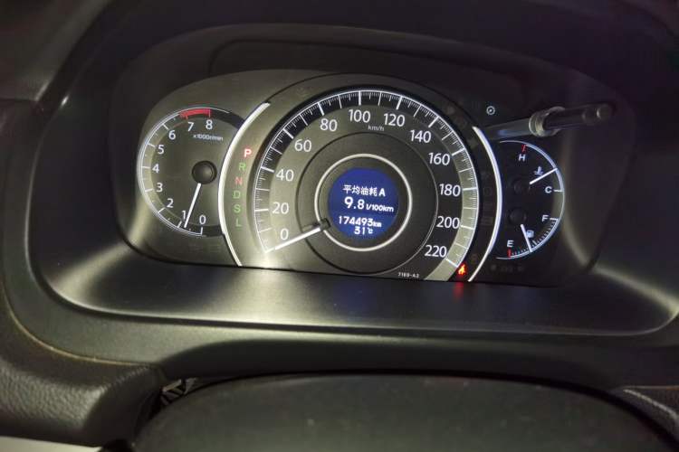Used Honda CR-V 2015 2.4L four-wheel drive luxury version Odometer Close Up