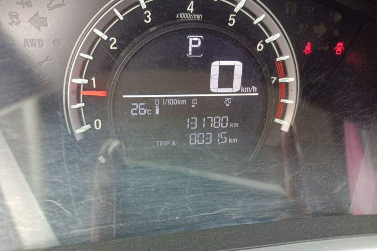 Used Honda CR-V 2019 Brilliant Edition 240TURBO CVT 2WD Comfort Version China VI Emission Standard Odometer Close Up