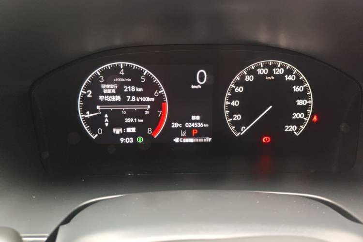 Used Honda CR-V 2023 240TURBO Two-Wheel Drive FENGSHANG Edition 5 Seats Odometer Close Up