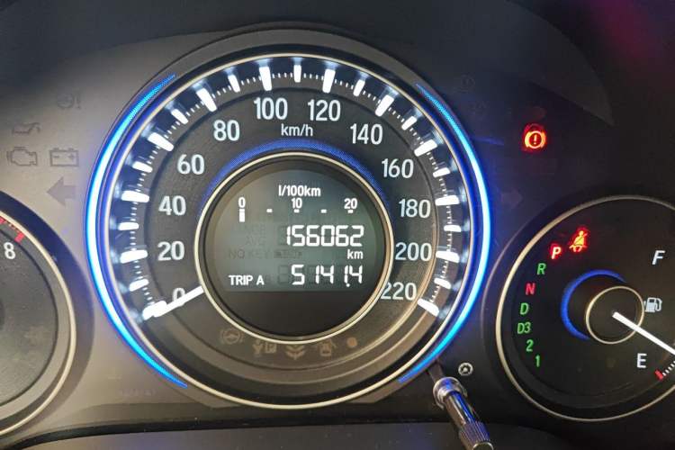 Used Honda Crider 2013 1.8L automatic luxury edition Odometer Close Up