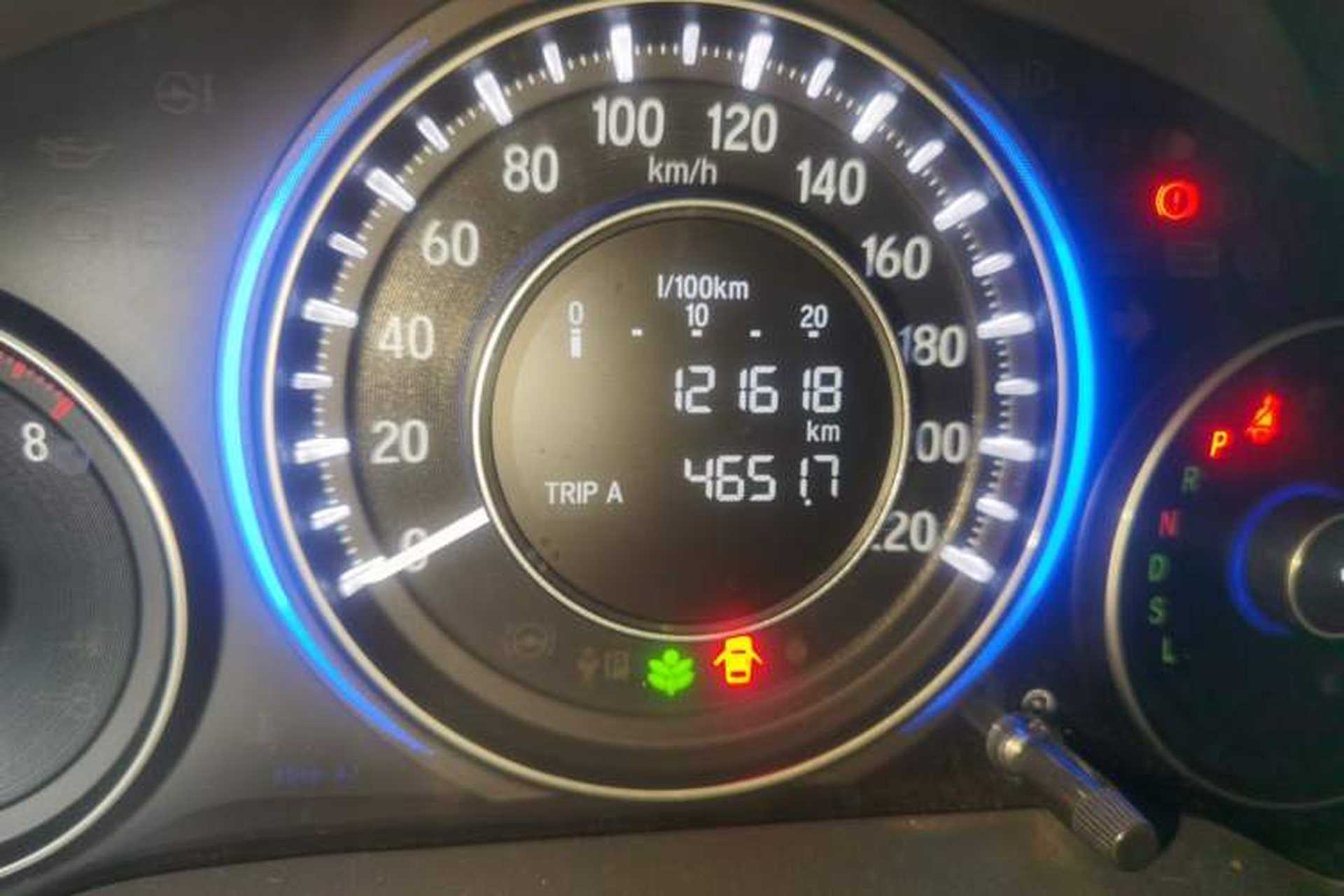 Used Honda Crider 2017 1.8L CVT Luxury Special Edition Odometer Close Up
