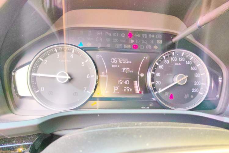 Used Honda Crider 2019 180 Turbo CVT Luxury Edition China VI Emission Standard Odometer Close Up