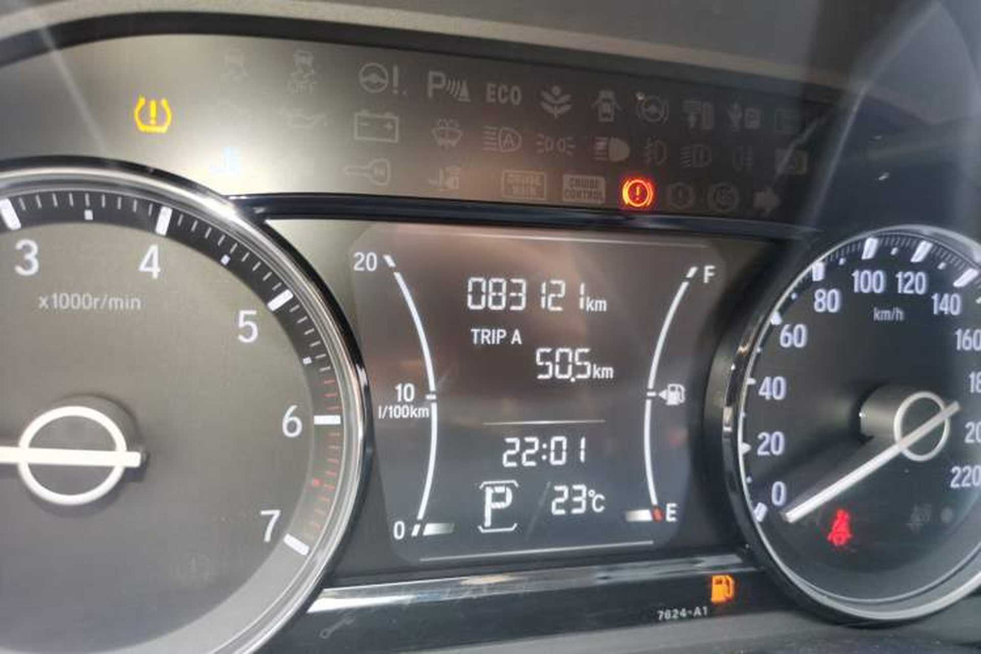 Used Honda Crider 2019 180 Turbo CVT Comfort Version China VI Odometer Close Up