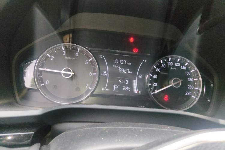 Used Honda Crider 2019 180 Turbo CVT Luxury Edition China VI Emission Standard Odometer Close Up