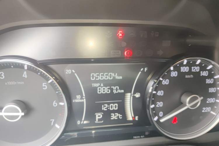 Used Honda Crider 2019 180 Turbo CVT Luxury Edition China VI Emission Standard Odometer Close Up