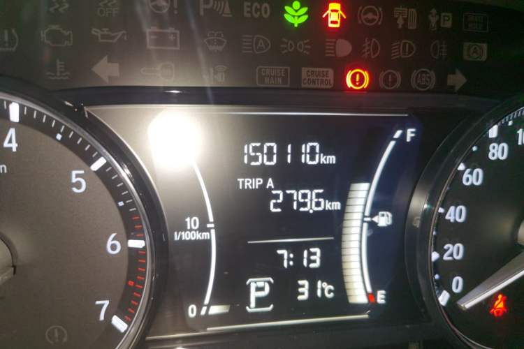 Used Honda Crider 2019 180 Turbo CVT Luxury Edition China V Odometer Close Up