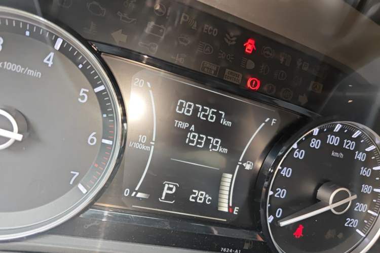 Used Honda Crider 2019 180 Turbo CVT Comfort Version China VI Odometer Close Up