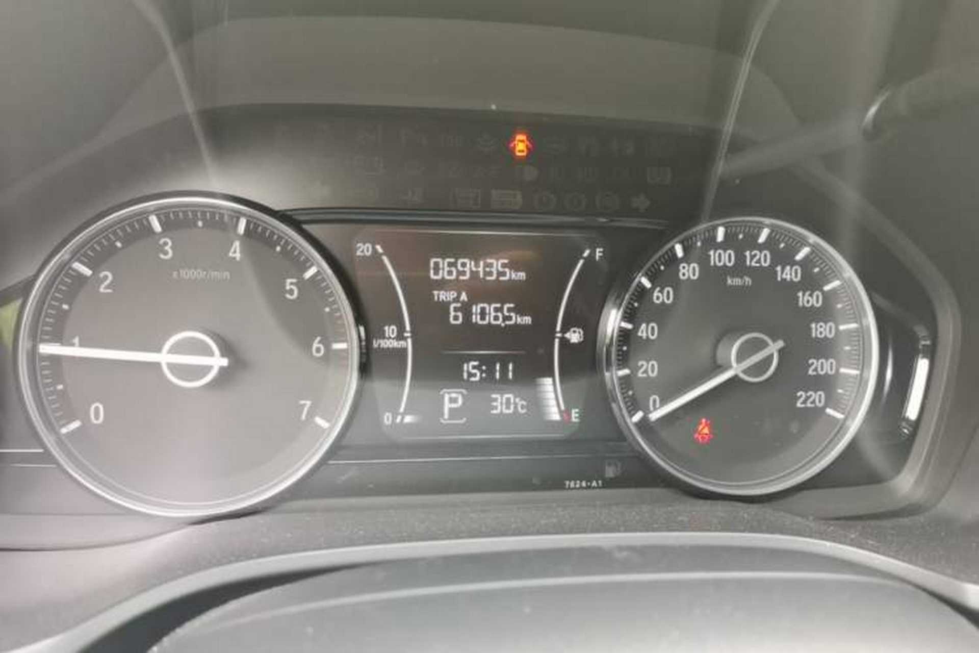 Used Honda Crider 2019 180 Turbo CVT Luxury Edition China VI Emission Standard Odometer Close Up