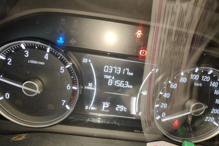 Used Honda Crider 2019 180 Turbo CVT Luxury Edition China VI Emission Standard Odometer Close Up
