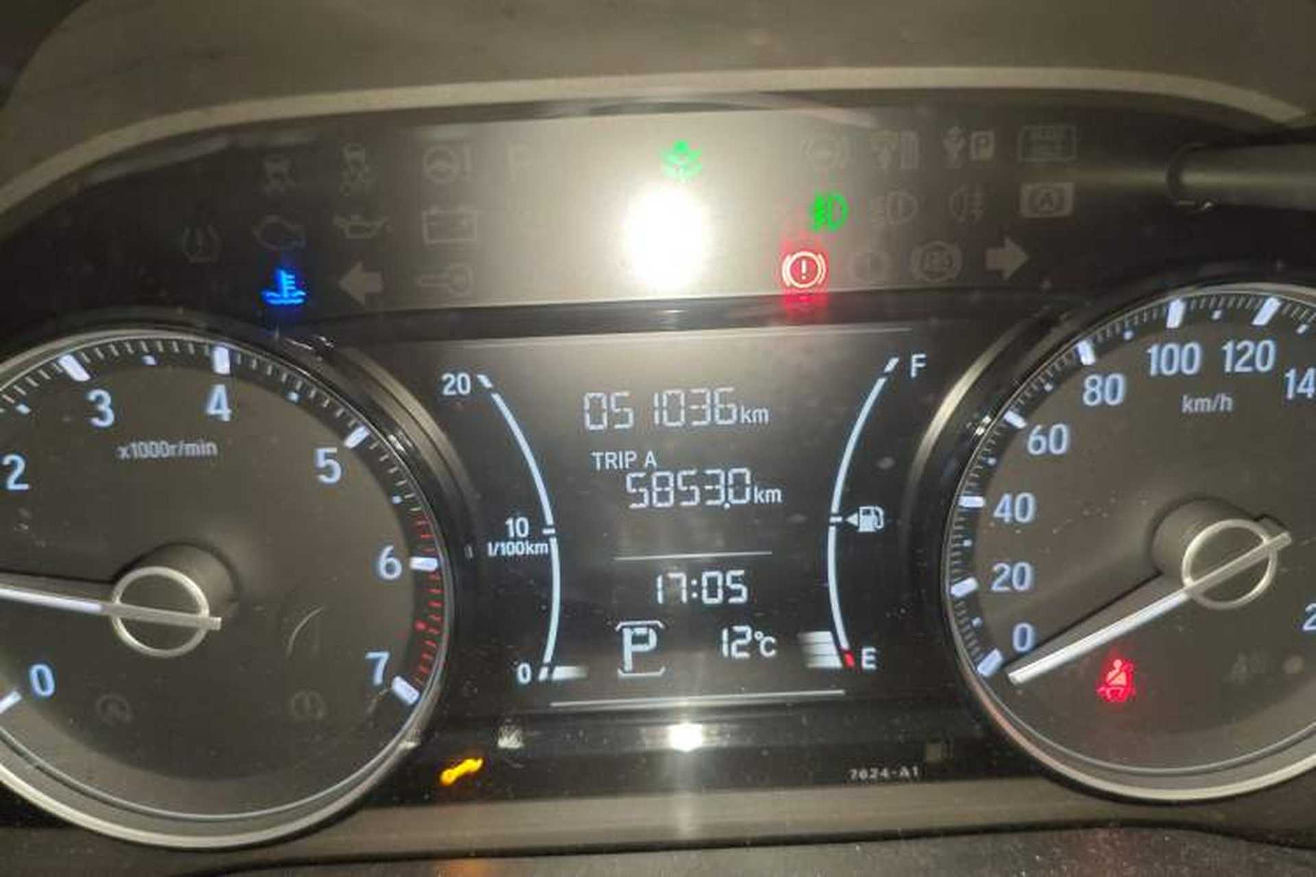 Used Honda Crider 2019 180 Turbo CVT Luxury Edition China V Odometer Close Up
