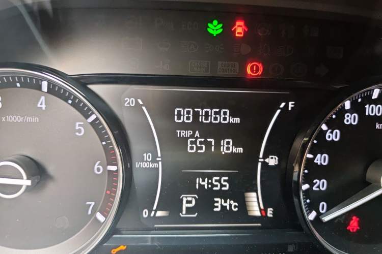 Used Honda Crider 2019 180 Turbo CVT Luxury Edition China V Odometer Close Up