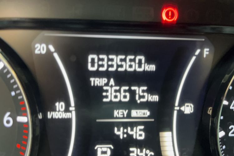 Used Honda Crider 2019 180 Turbo CVT Luxury Edition China VI Emission Standard Odometer Close Up