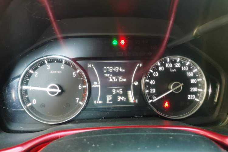 Used Honda Crider 2019 180 Turbo CVT Luxury Edition China VI Emission Standard Odometer Close Up
