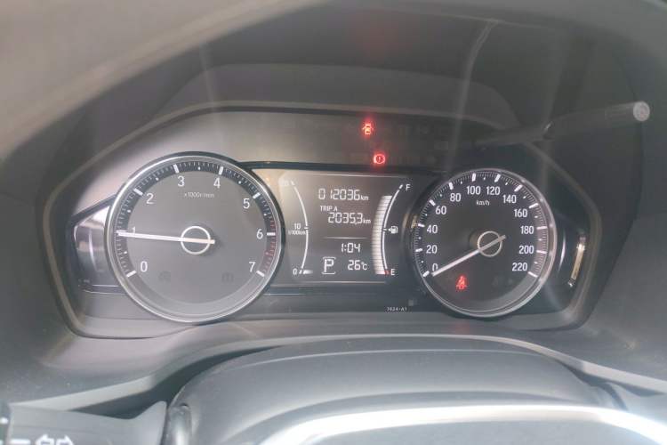 Used Honda Crider 2019 180 Turbo CVT Luxury Edition China VI Emission Standard Odometer Close Up
