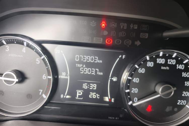 Used Honda Crider 2019 180 Turbo CVT Luxury Edition China VI Emission Standard Odometer Close Up