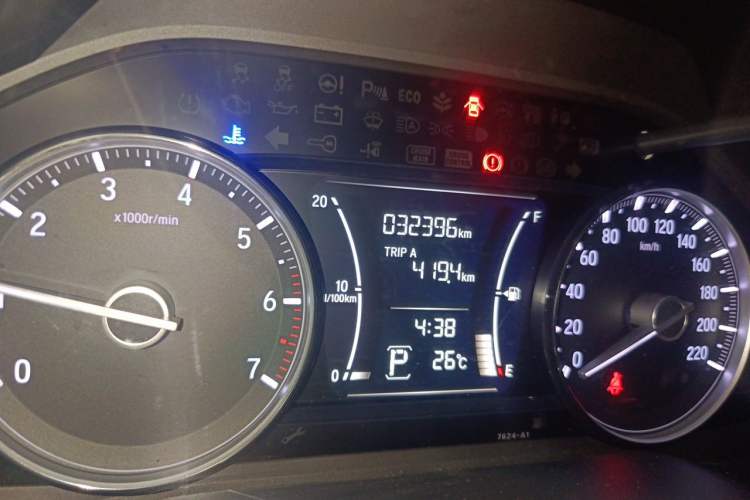Used Honda Crider 2019 180 Turbo CVT Luxury Edition China VI Emission Standard Odometer Close Up