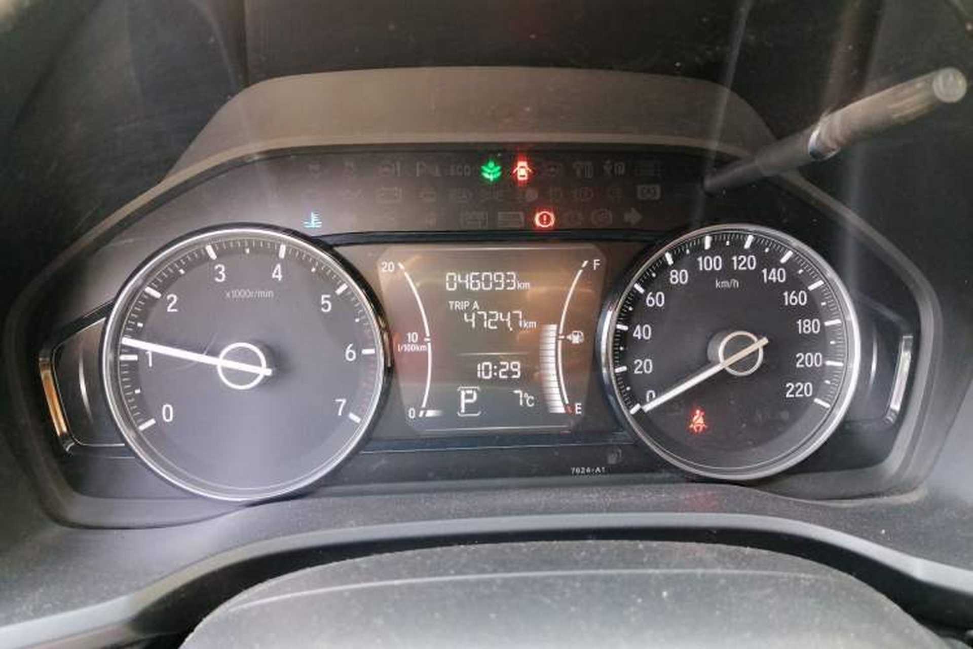 Used Honda Crider 2019 180 Turbo CVT Luxury Edition China VI Emission Standard Odometer Close Up