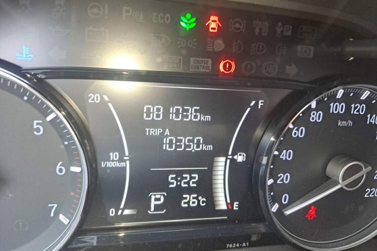 Used Honda Crider 2019 180 Turbo CVT Comfort Version China VI Odometer Close Up