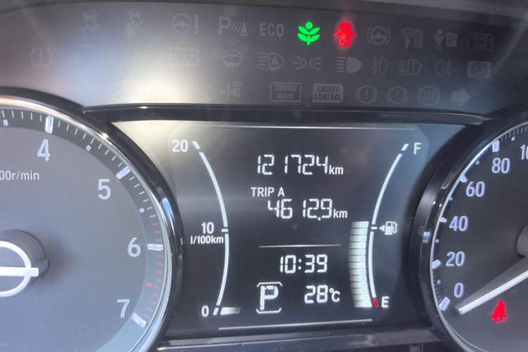 Used Honda Crider 2019 180 Turbo CVT Luxury Edition China V Odometer Close Up