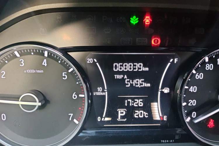 Used Honda Crider 2019 180 Turbo CVT Luxury Edition China VI Emission Standard Odometer Close Up