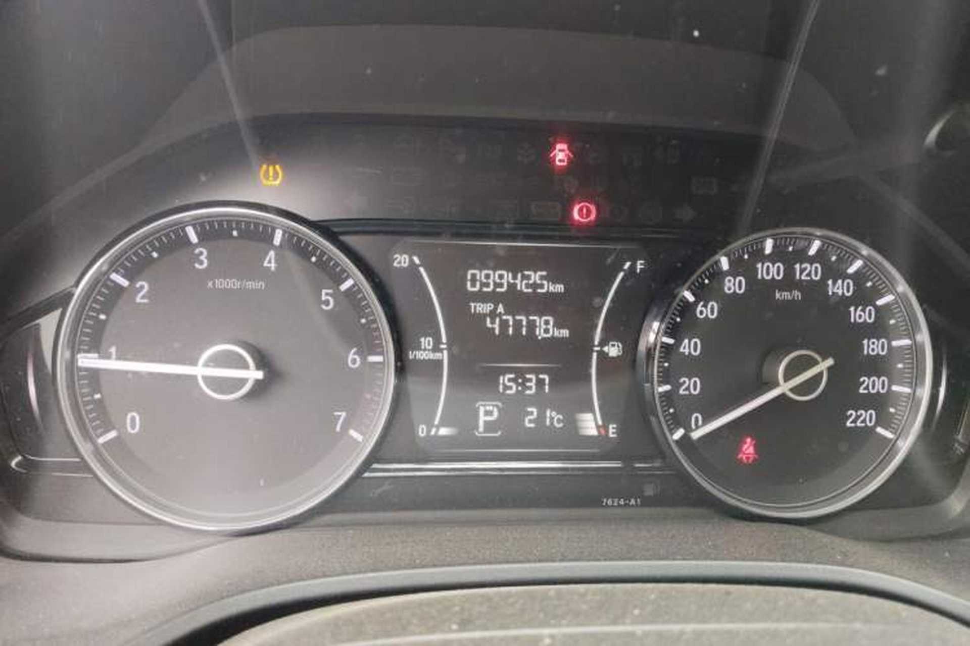 Used Honda Crider 2019 180 Turbo CVT Luxury Edition China VI Emission Standard Odometer Close Up