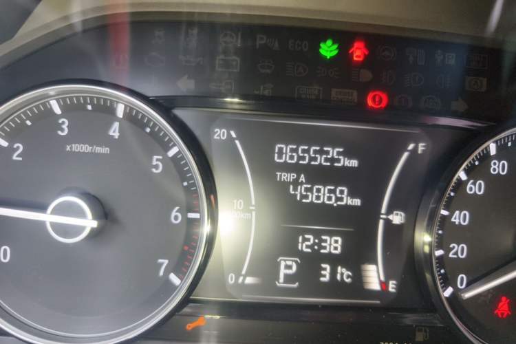 Used Honda Crider 2019 180 Turbo CVT Luxury Edition China VI Emission Standard Odometer Close Up