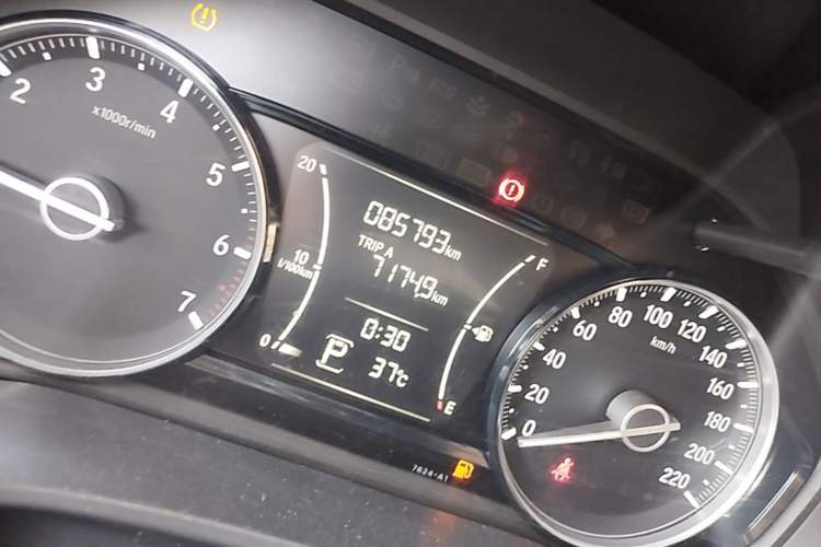 Used Honda Crider 2019 180 Turbo CVT Comfort Version China VI Odometer Close Up