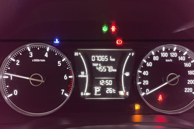 Used Honda Crider 2019 180 Turbo CVT Luxury Edition China VI Emission Standard Odometer Close Up