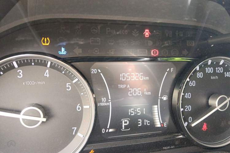 Used Honda Crider 2019 180 Turbo CVT Comfort Version China VI Odometer Close Up