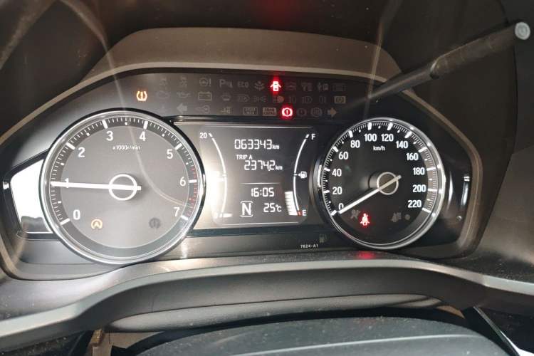 Used Honda Crider 2019 180 Turbo CVT Luxury Edition China VI Emission Standard Odometer Close Up