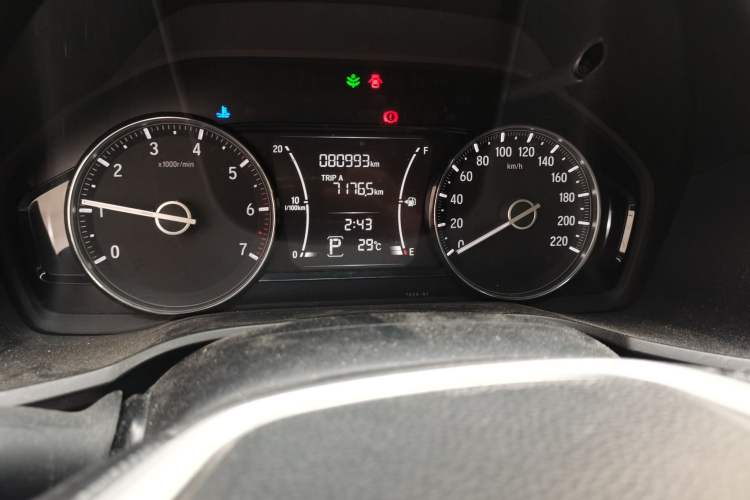 Used Honda Crider 2019 180 Turbo CVT Luxury Edition China VI Emission Standard Odometer Close Up