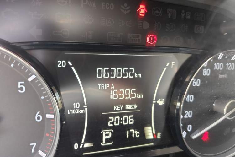 Used Honda Crider 2019 180 Turbo CVT Luxury Edition China VI Emission Standard Odometer Close Up