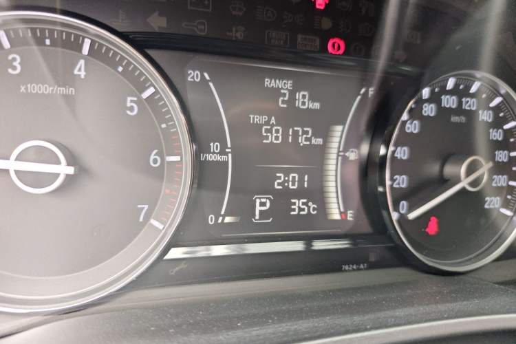 Used Honda Crider 2019 180 Turbo CVT Luxury Edition China VI Emission Standard Odometer Close Up