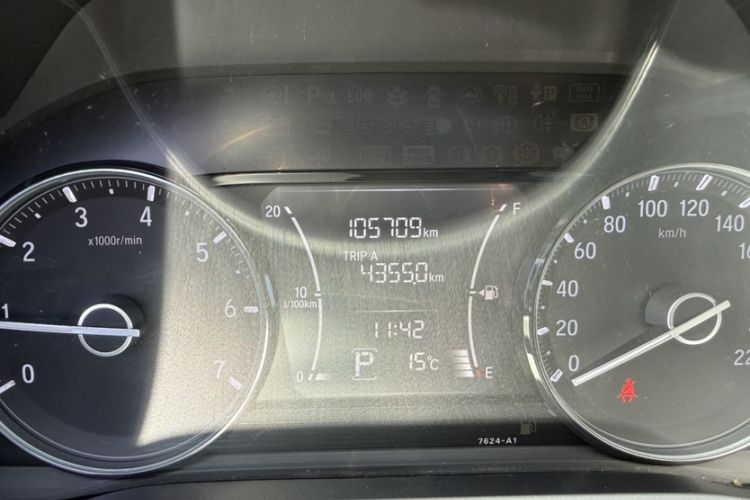 Used Honda Crider 2019 180 Turbo CVT Luxury Edition China VI Emission Standard Odometer Close Up