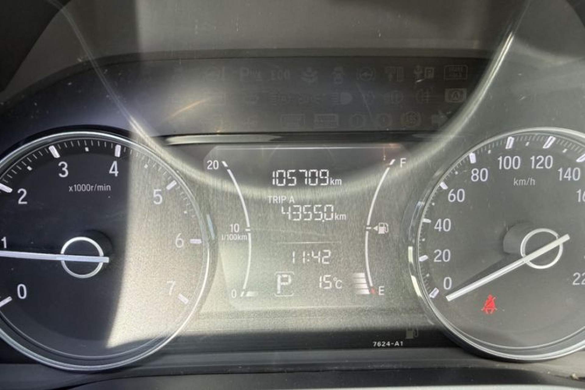 Used Honda Crider 2019 180 Turbo CVT Luxury Edition China VI Emission Standard Odometer Close Up