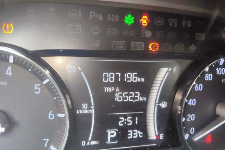 Used Honda Crider 2019 180 Turbo CVT Luxury Edition China VI Emission Standard Odometer Close Up