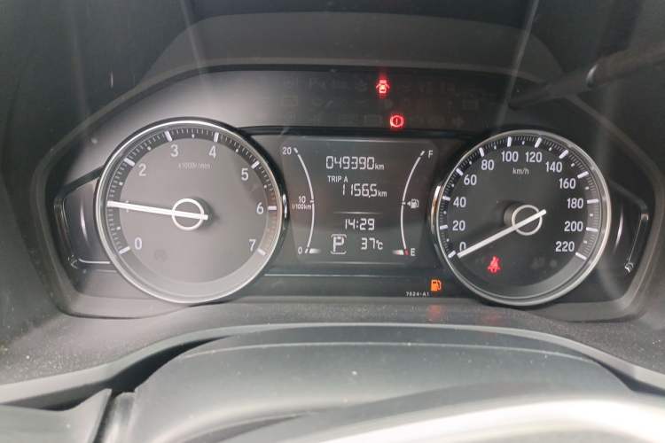 Used Honda Crider 2019 180 Turbo CVT Luxury Edition China VI Emission Standard Odometer Close Up