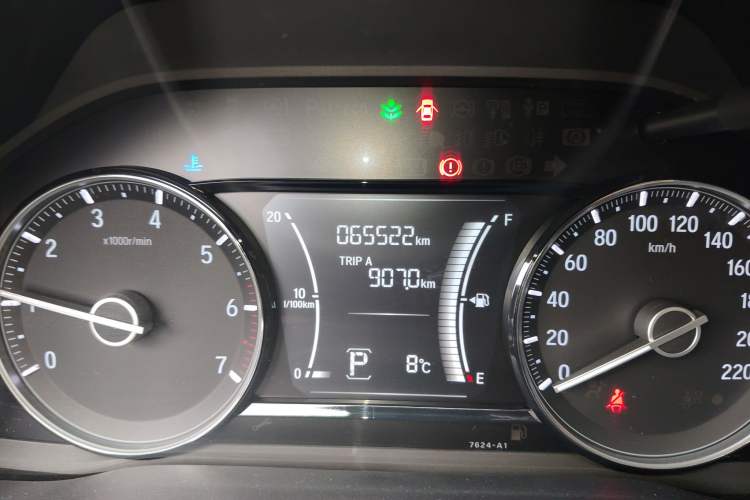 Used Honda Crider 2019 180 Turbo CVT Luxury Edition China VI Emission Standard Odometer Close Up