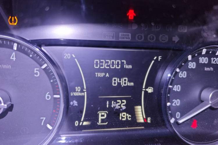 Used Honda Crider 2019 180 Turbo CVT Luxury Edition China VI Emission Standard Odometer Close Up