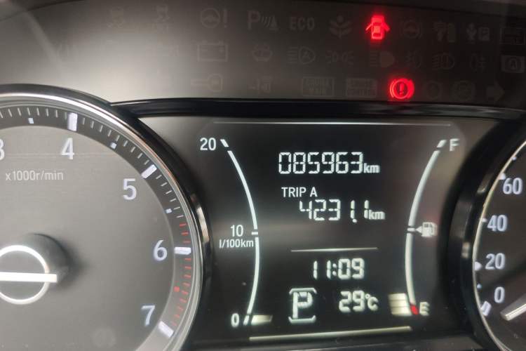 Used Honda Crider 2019 180 Turbo CVT Comfort Version China VI Odometer Close Up