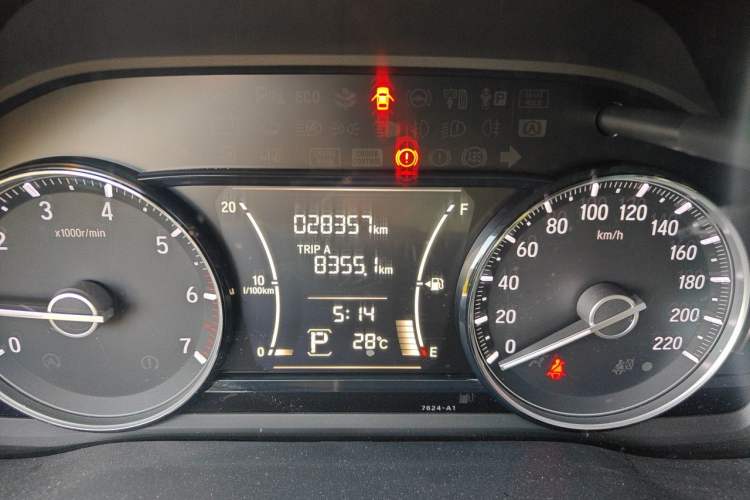 Used Honda Crider 2019 180 Turbo CVT Luxury Edition China VI Emission Standard Odometer Close Up