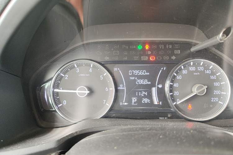 Used Honda Crider 2019 180 Turbo CVT Luxury Edition China VI Emission Standard Odometer Close Up
