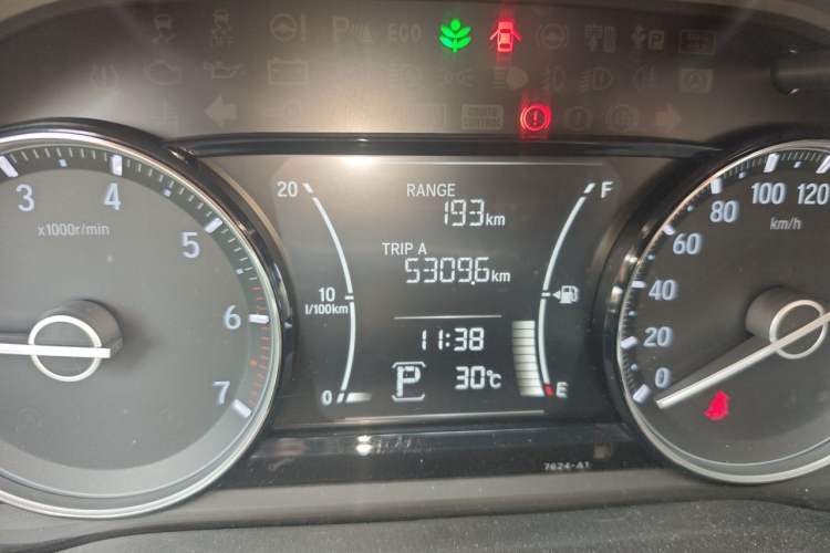Used Honda Crider 2019 180 Turbo CVT Comfort Version China VI Odometer Close Up